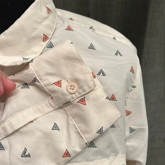 White Tent Columbia Long Sleeve Button Up - Picture 3 of 4